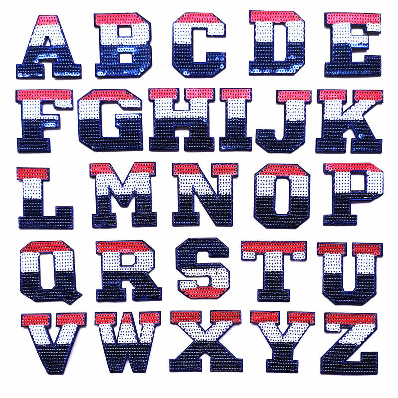 Wholesale A-Z alphabet embroidery patch
